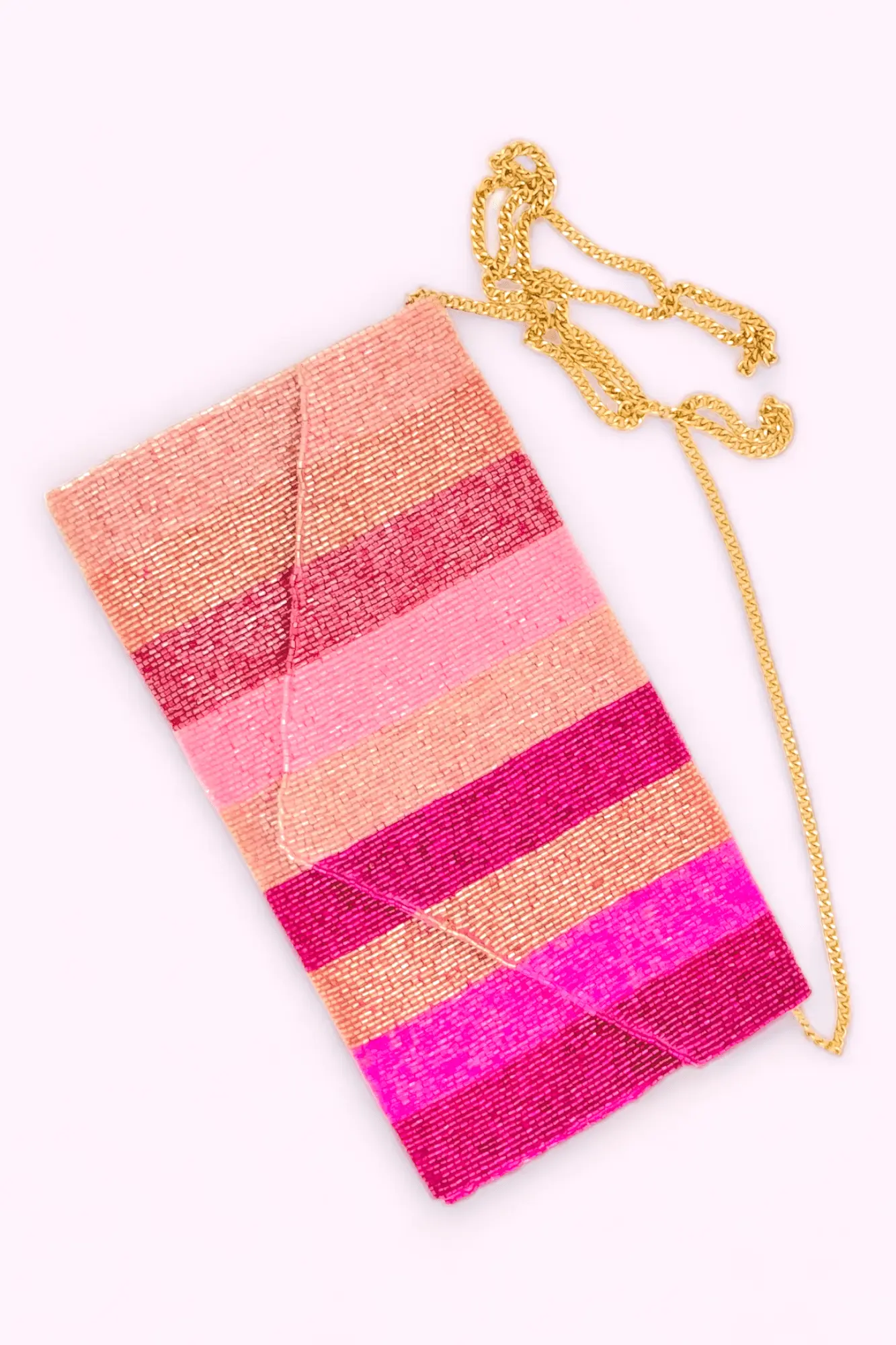 Stripe Pink Clutch
