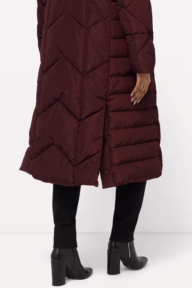 Zigzag Quilted Water Repellent Coat