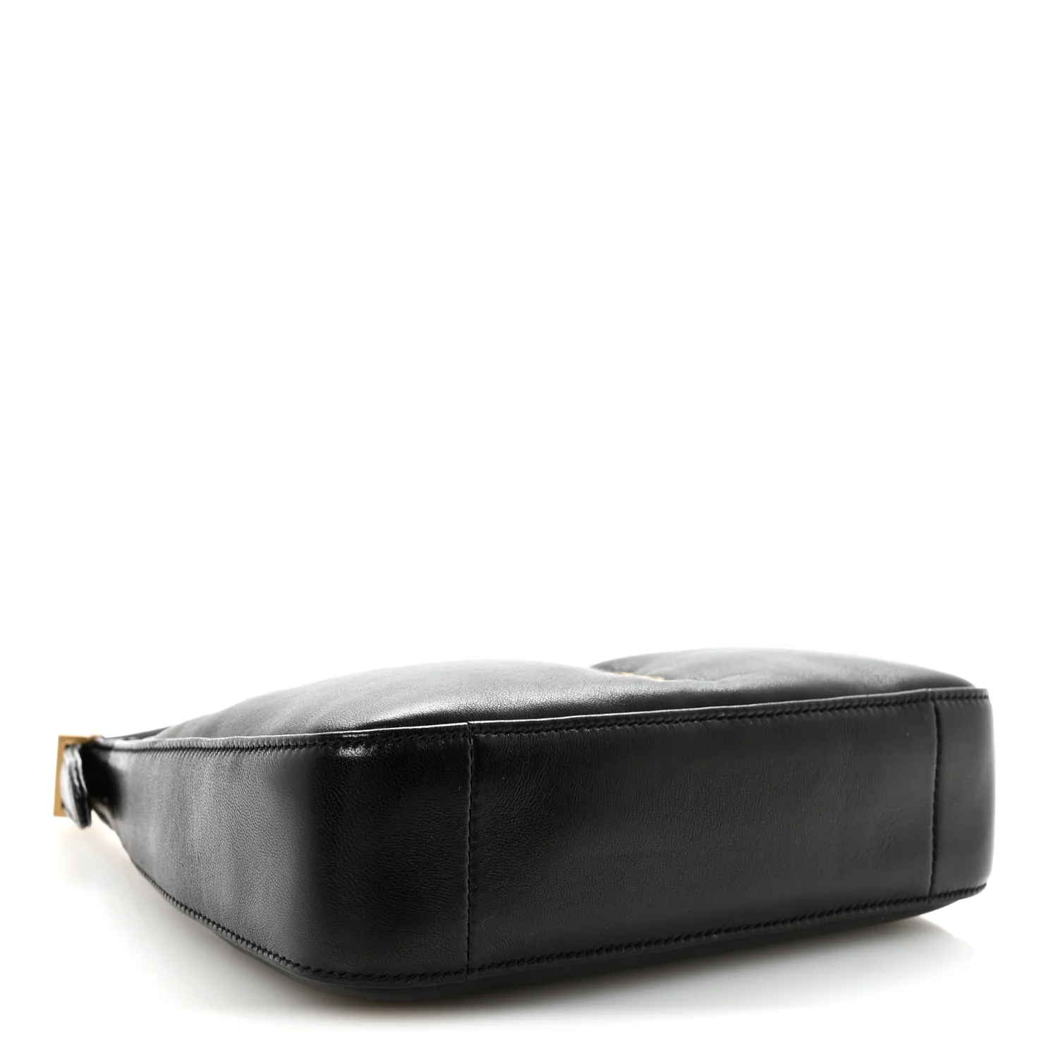 Plunged Lambskin Calypso Mini Hobo Black