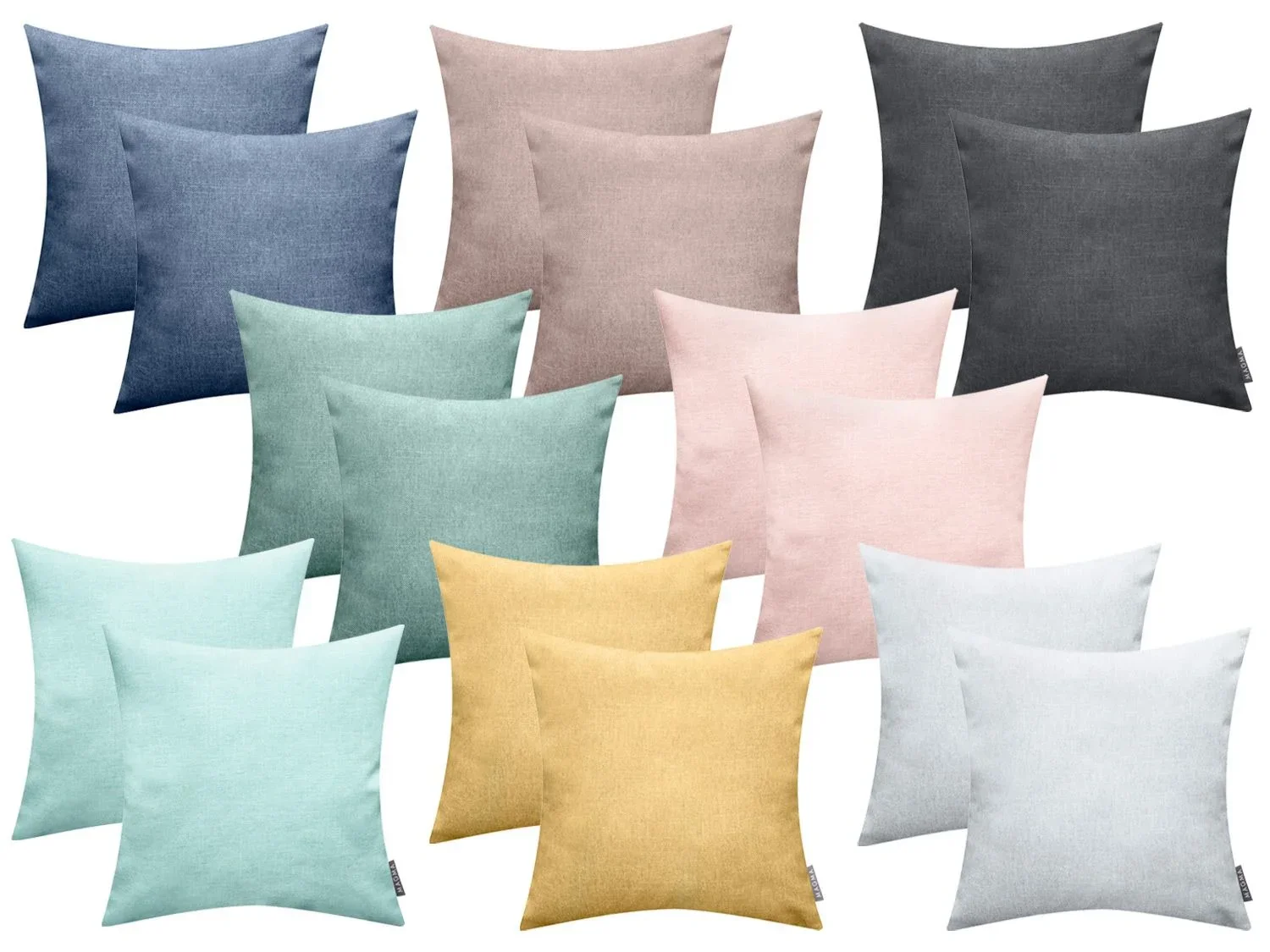 MAGMA Lot de 2 housses de coussin, 40 x 40 cm ou 50 x 50 cm