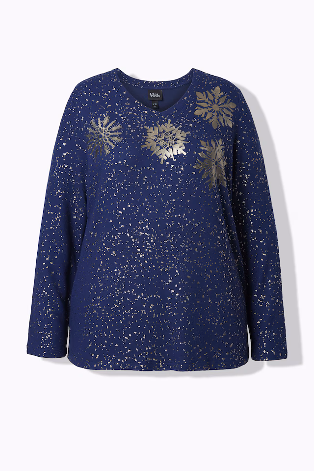 Metallic Snowflake Sweatshirt