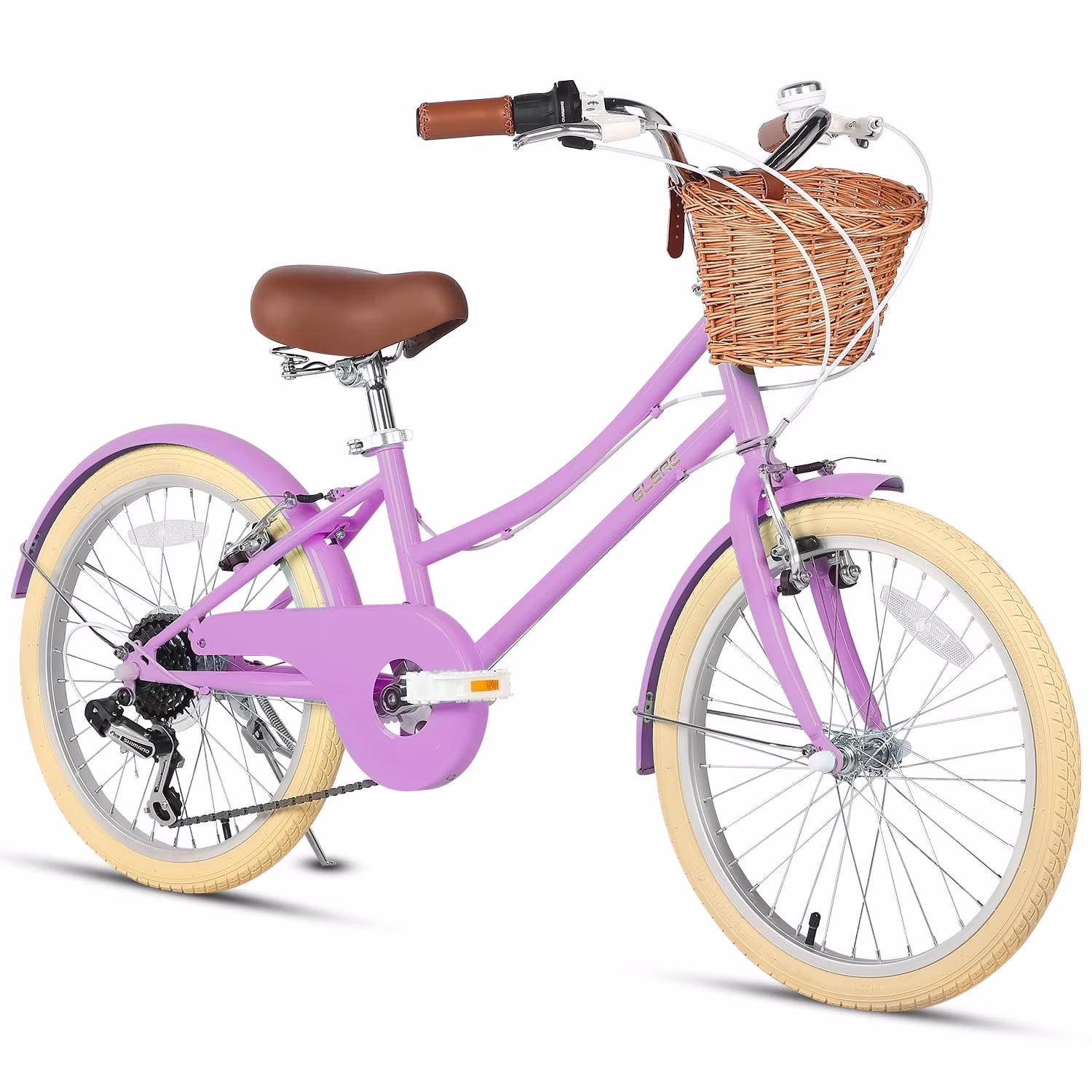 Missy 24" inch Girl Cruiser Kids Bike 6-Speed Teen Hybrid City Bicycle for Youth Ages 7 8 9 10 11 12 13 14 Years Old with Wicker Basket Lightweight, Pink(Pink/24") - Image 10