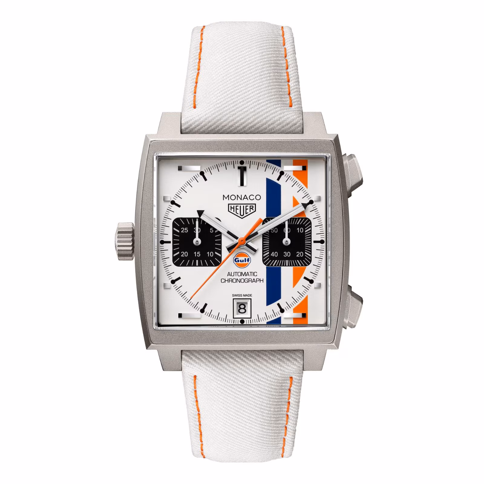 【Super Clone】TAG Heuer Monaco Chronograph X Gulf 39mm Limited Edition Mens Watch White CAW218G.EB0393
