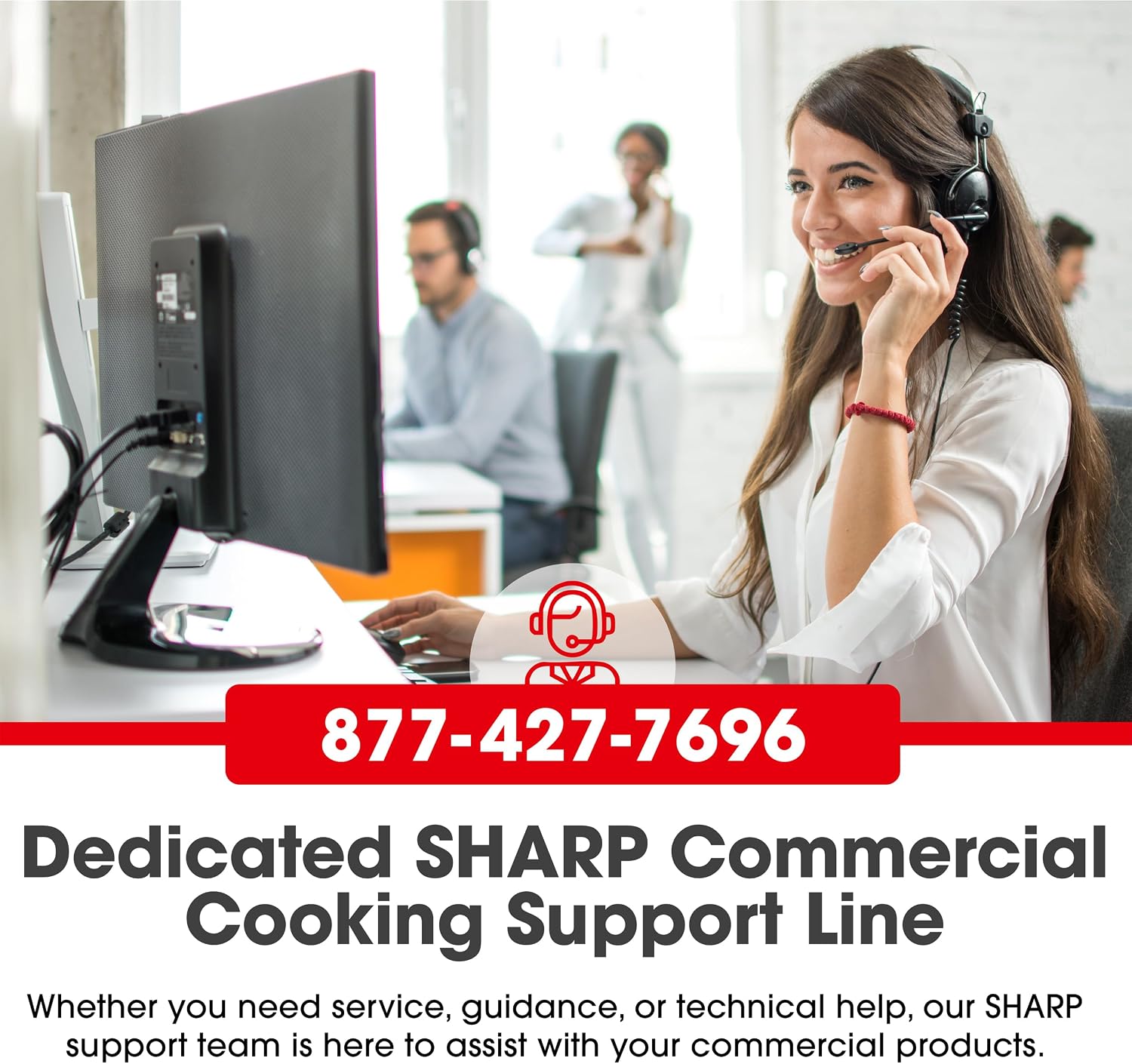 Sharp R-21LCFS Medium-Duty Commercial Microwave Oven with Dial Timer, Stainless Steel, 1000-Watts, 120-Volts