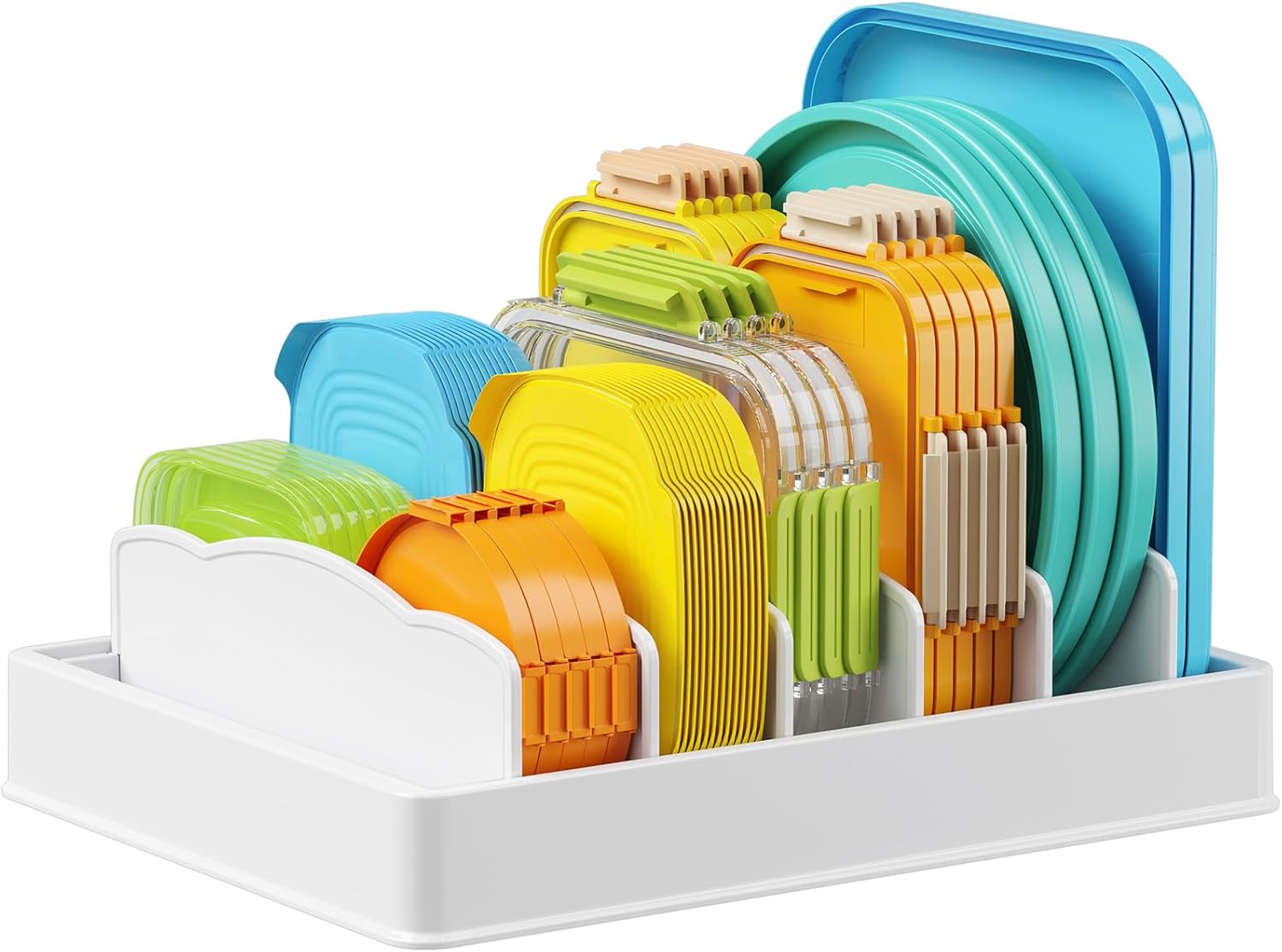 Lifewit Kitchen Cabinet Organizer for Food Container Lid with 7 Sections