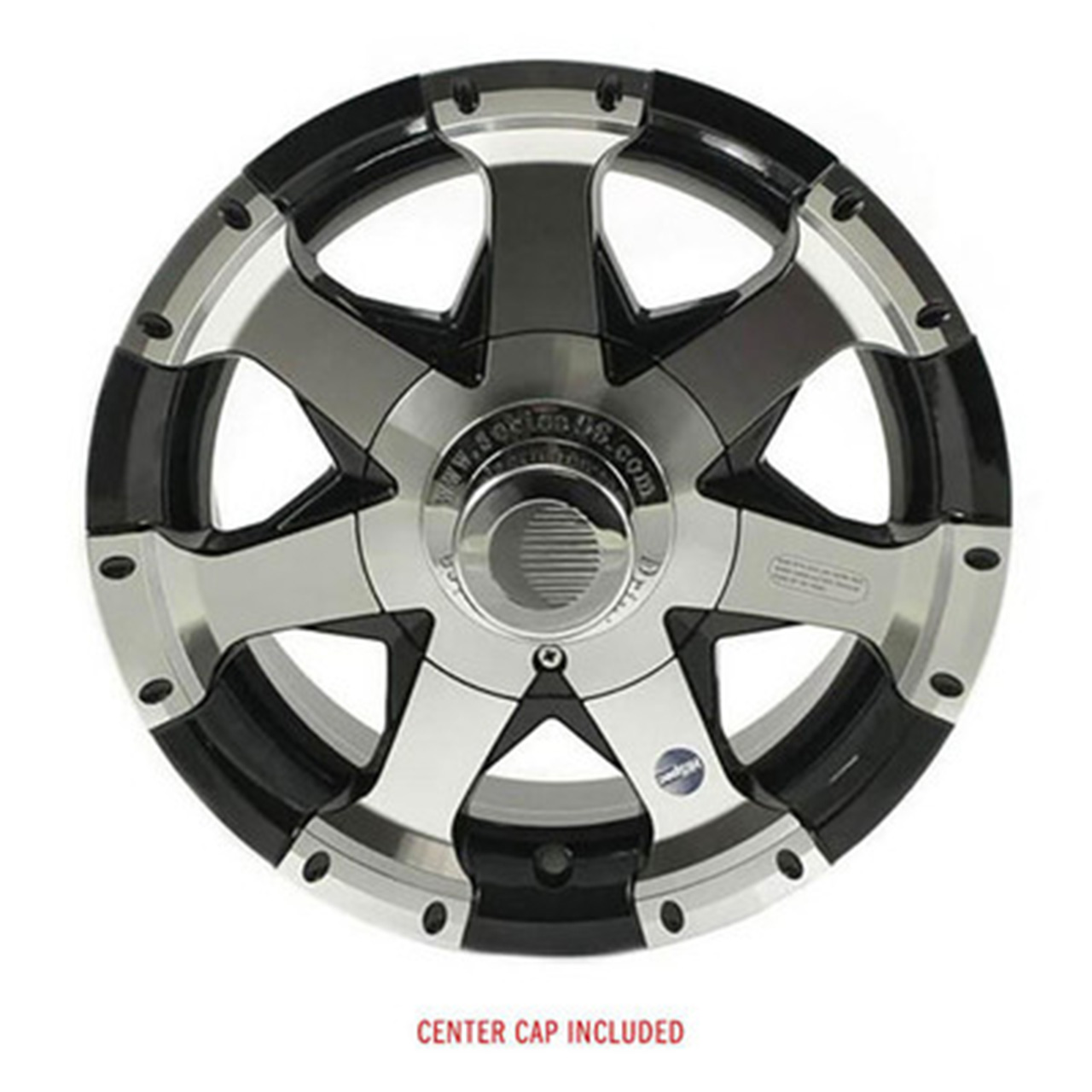 14X5.5 5-Lug on 4.5" Aluminum Series 06 Trailer Wheel Black Inlay 645545B - Image 2