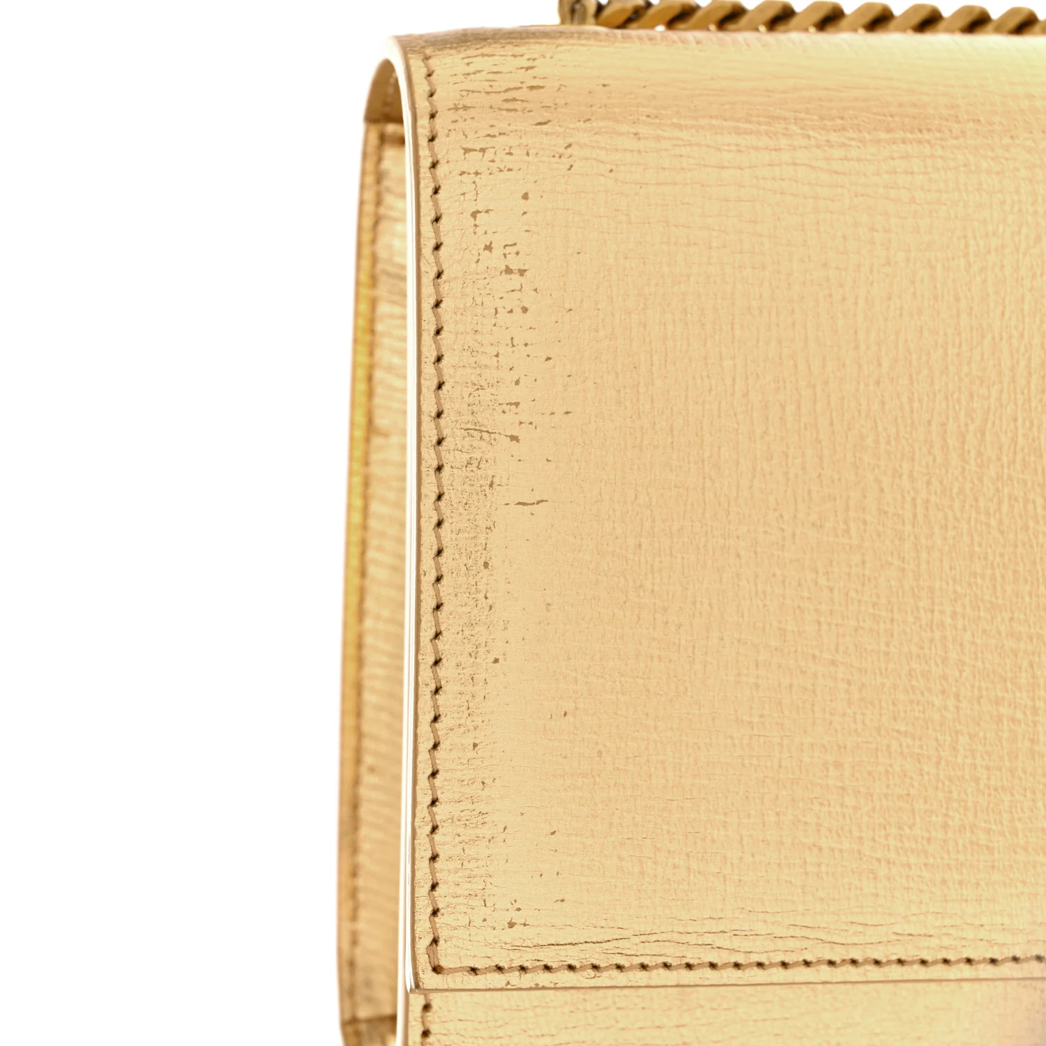 Metallic Calfskin Small Classic Monogram Kate Tassel Satchel Gold