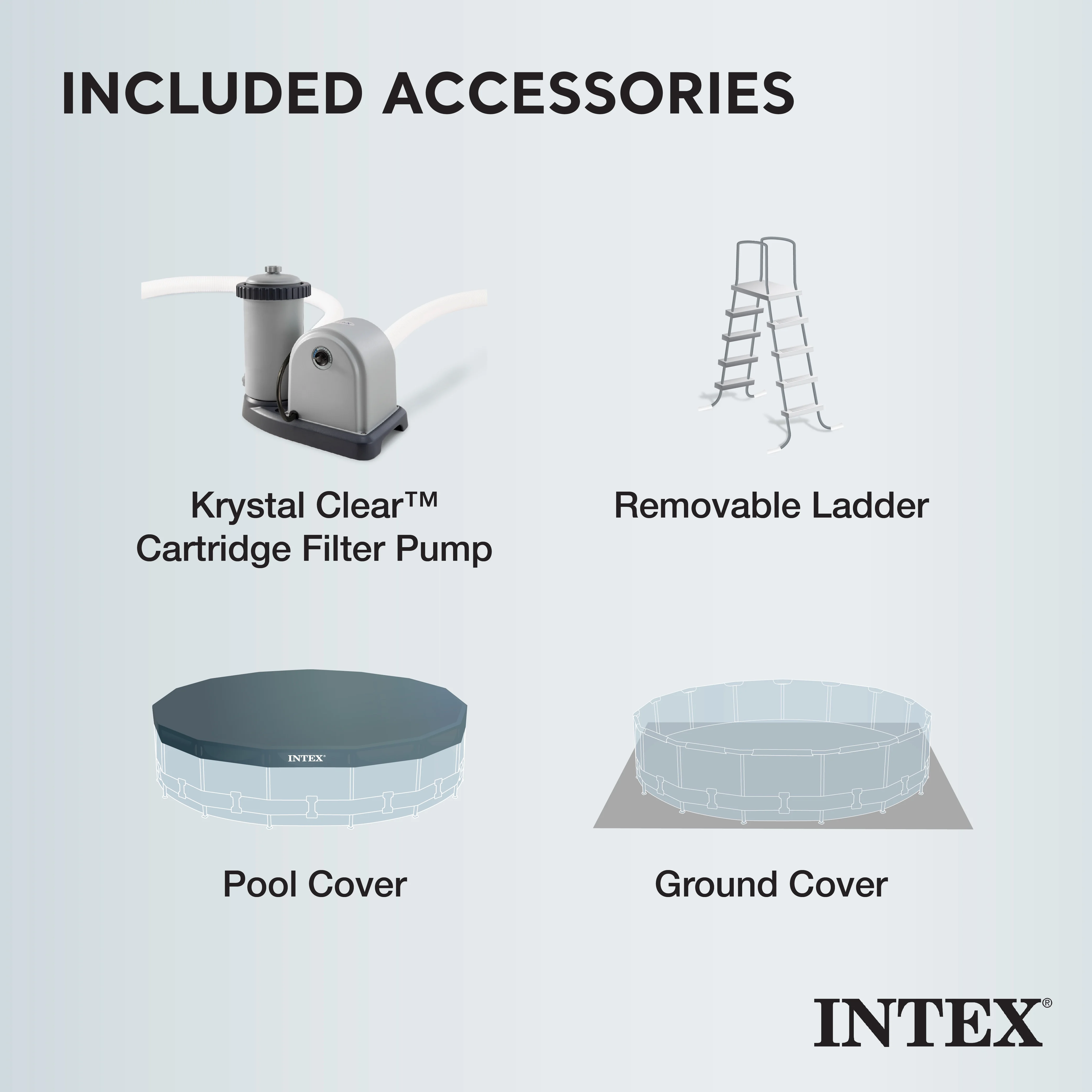 Intex 26719EH 14ft x 42in Prism Frame Above Ground Swimming Pool with Pump