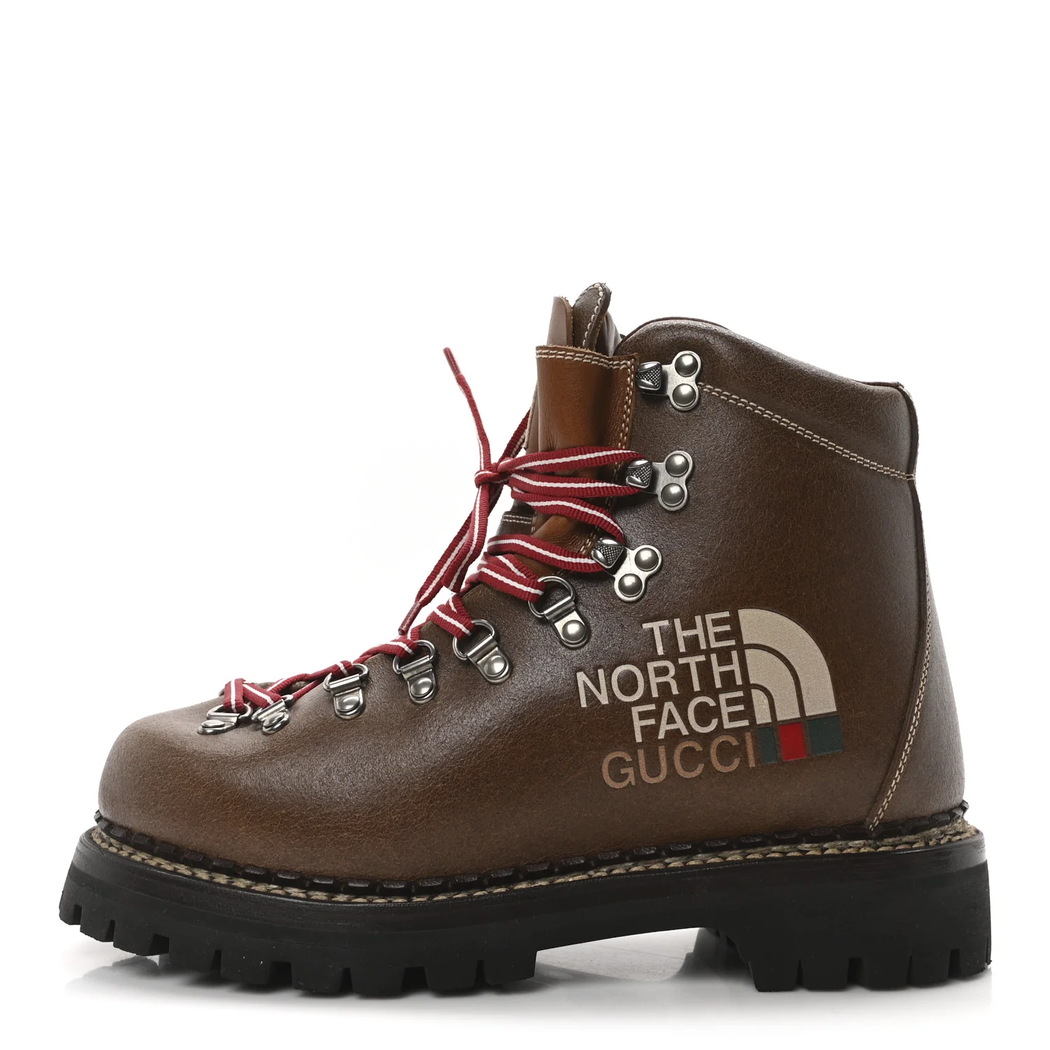 X THE NORTH FACE Calfskin Mens Hiking Ankle Boots 39 Foggy Tabacco Cuir