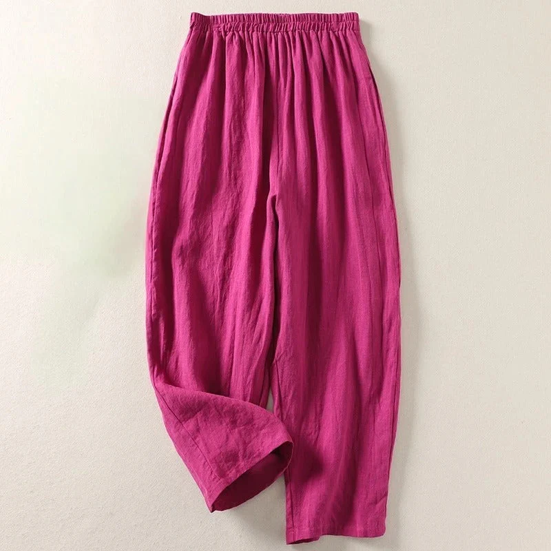 Amalia | Pantalon fluide en coton et lin