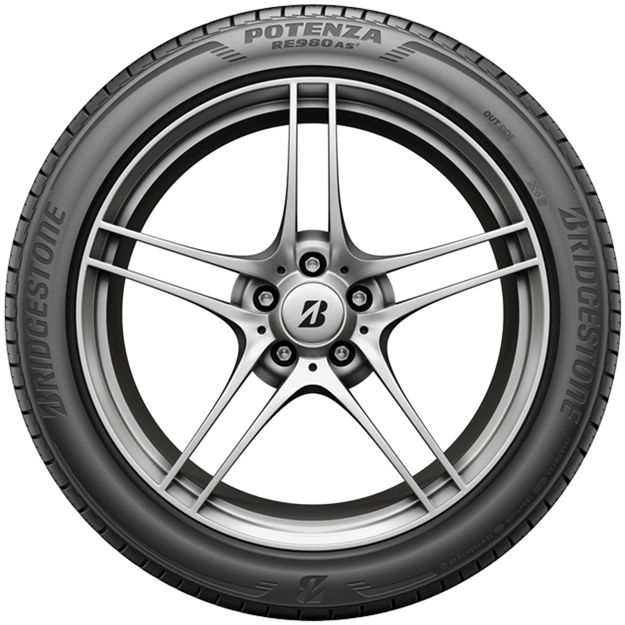Bridgestone Potenza RE980AS+ Performance 215/45R17 91W XL Passenger Tire