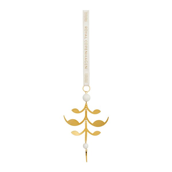 Juleornament palmette 10 cm forgylt