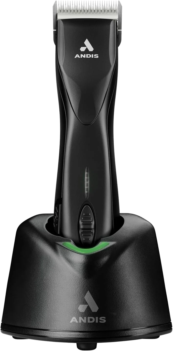 Tondeuse Pulse Zr II 79170 à 5 vitesses avec lame détachable, sans fil, pour le toilettage des animaux/chiens, batterie lithium-ion amovible, témoin de charge LED, noire