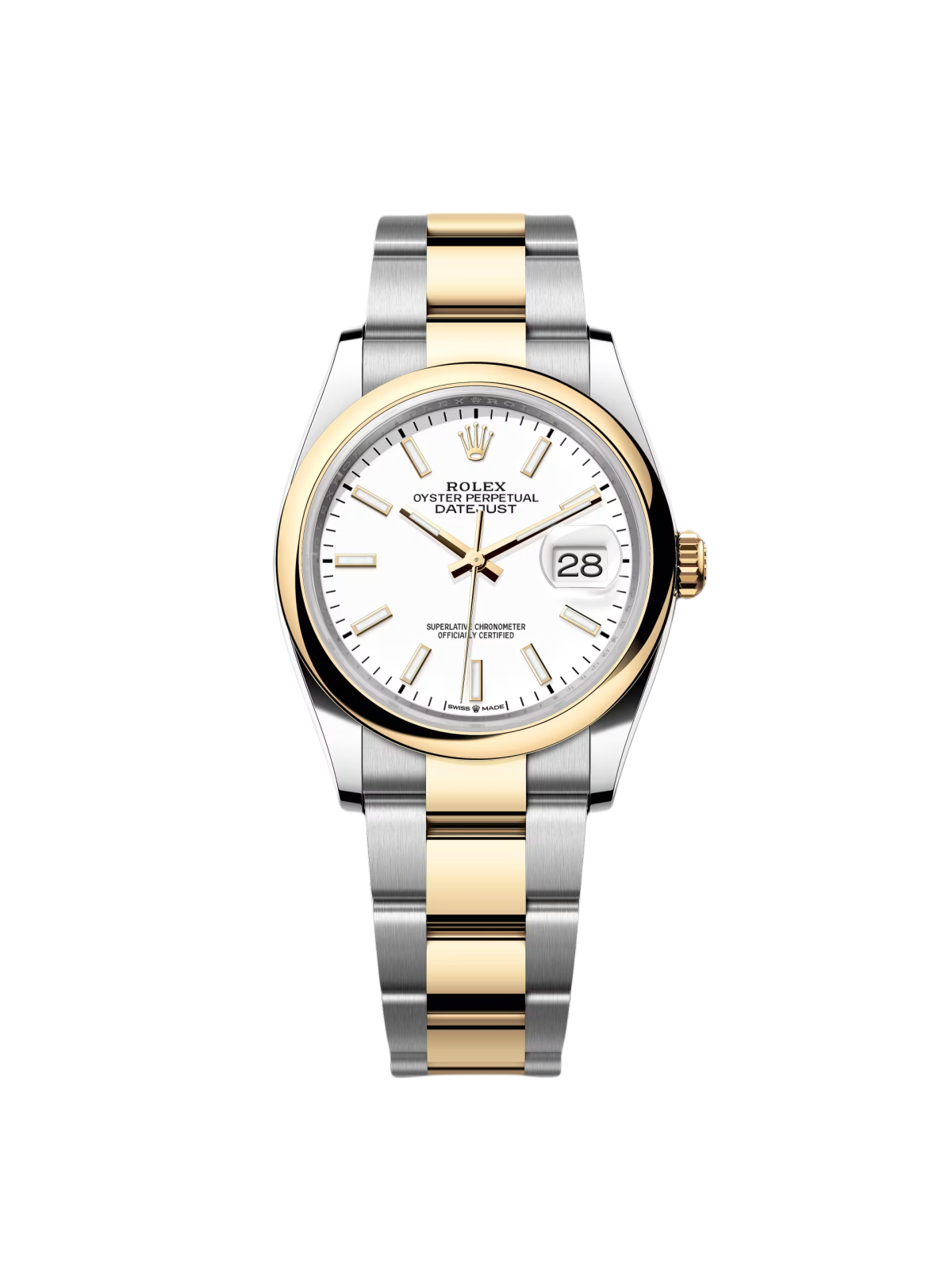【Super Clone】RLX  Datejust 36mm 126203 White Dial Domed Bezel Jubilee Bracelet