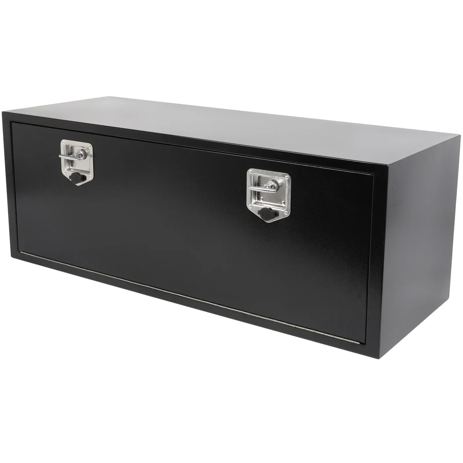 CCIYU 48 Inch Iron Truck Bed Toolboxes, Heavy Duty Truck Tool Box with Lock Keys, Storage Tool Box Chest Box Organizer for Pickup, RV, Truck Bed, Trailer, 48x 18x18, Black