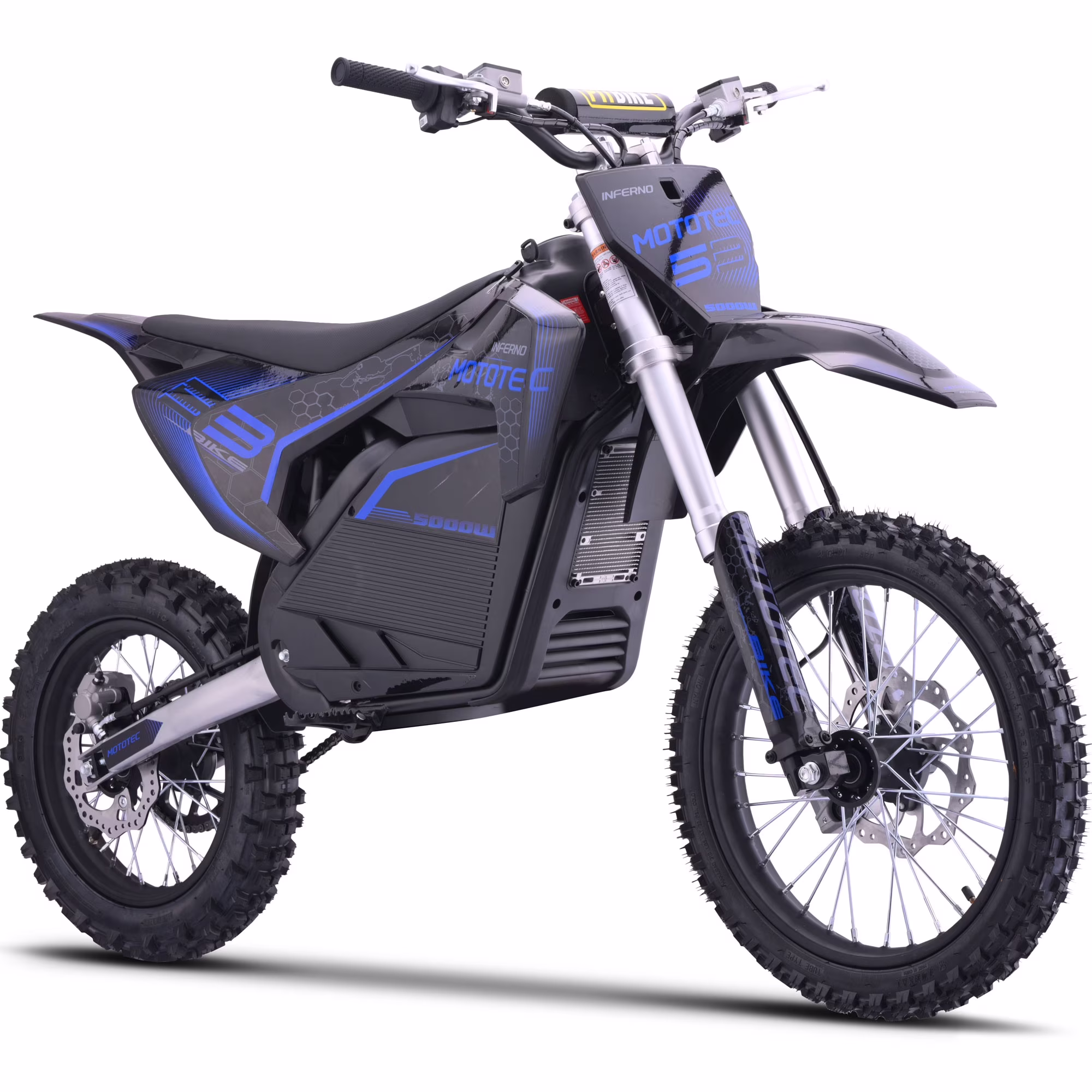 Mototec 72v Pro Electric Dirt Bike 5000w Lithium Blue