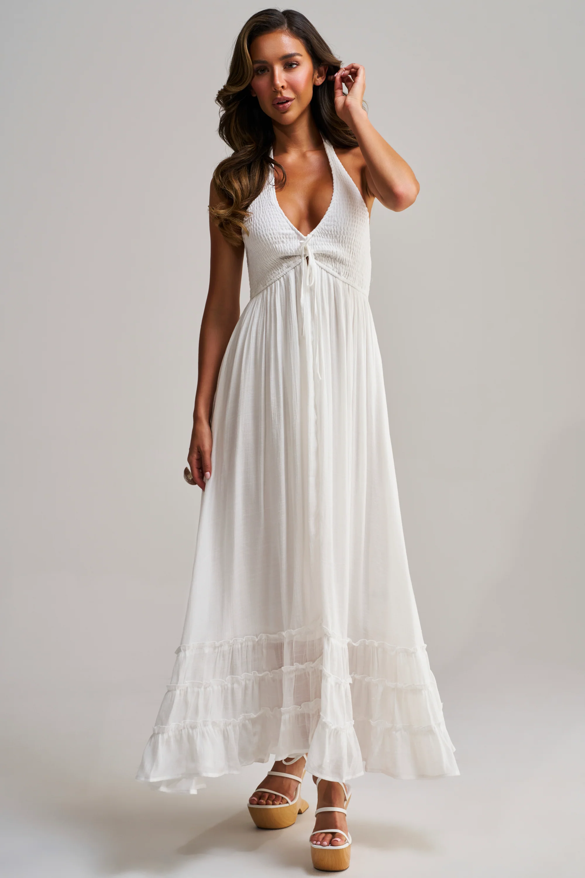 THIS IS MY DATE MAXI DRESS IN WHITE - Akira Store