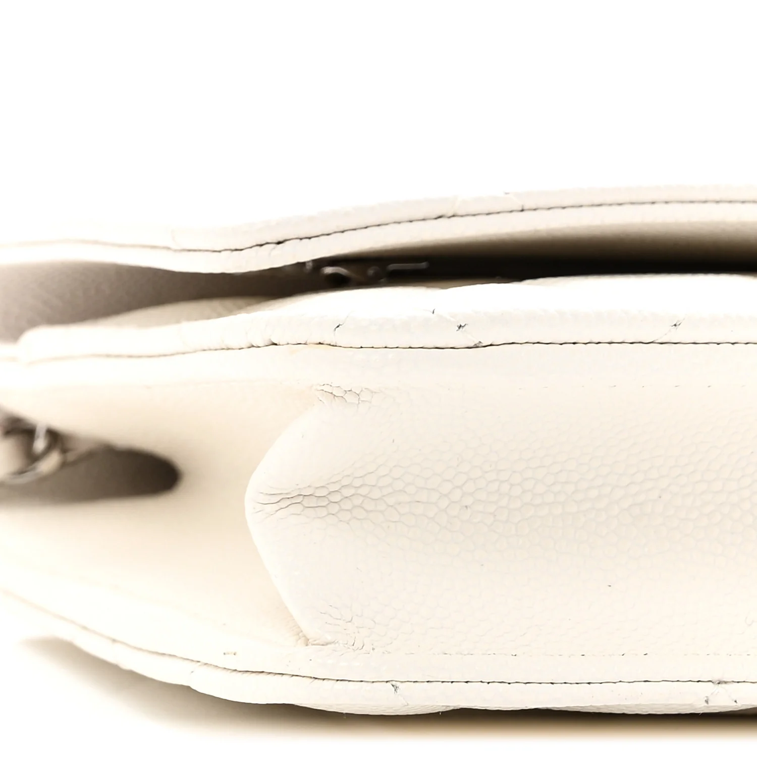 Caviar Quilted Chanel 19 Wallet On Chain WOC White Pink