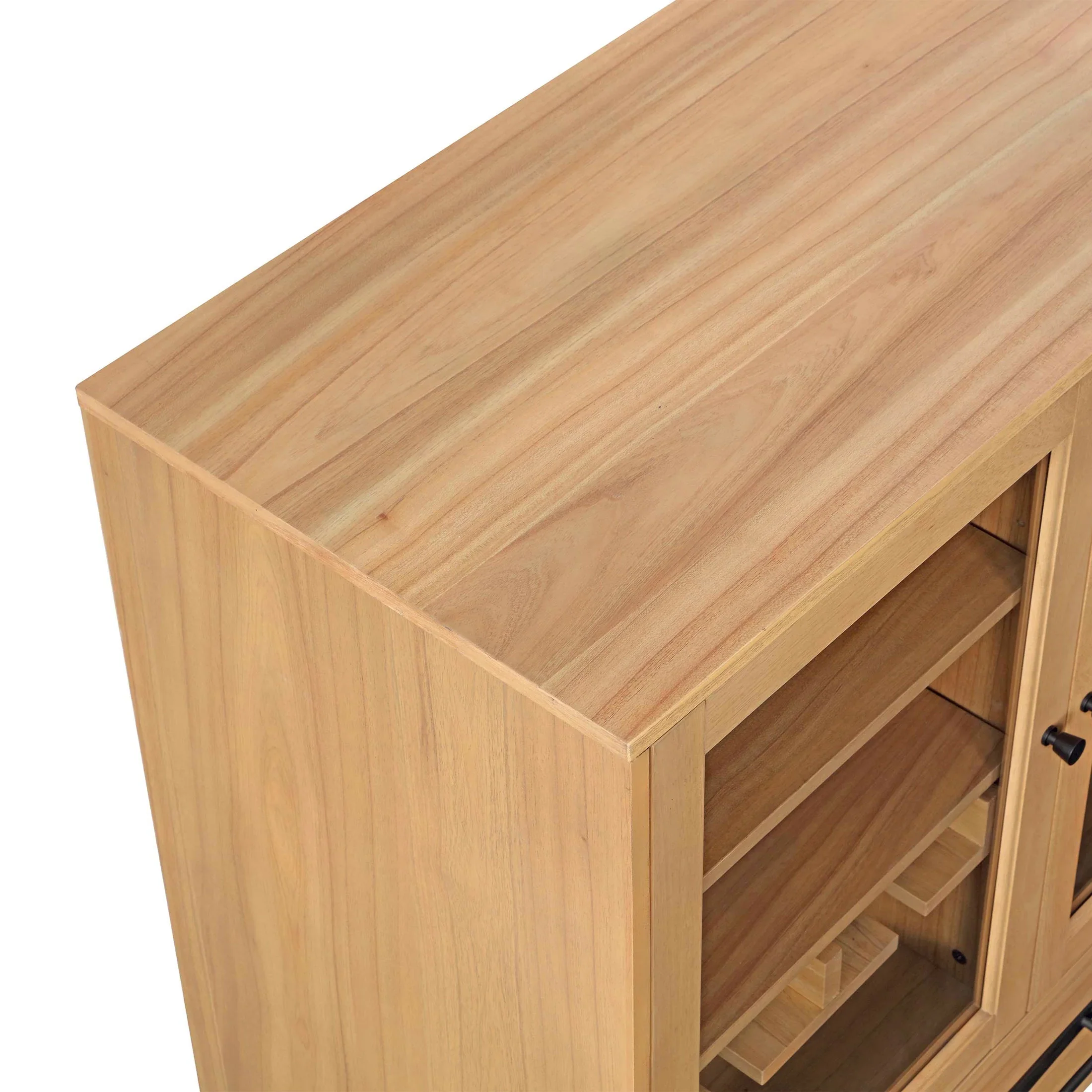 Better Homes & Gardens Aster Bar Cabinet with Drawer, Solid Wood Frame, Natural Oak Finish, by Dave & Jenny Marrs