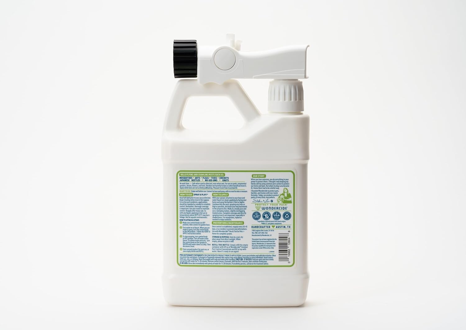 Wondercide - Outdoor Pest Control Spray with Natural Essential Oils - 32 oz| Mosquito, Ant, Flea, Tick, Insect Repellent, Treatment, Killer - Ready to Use - Safe Around Pets and Kids