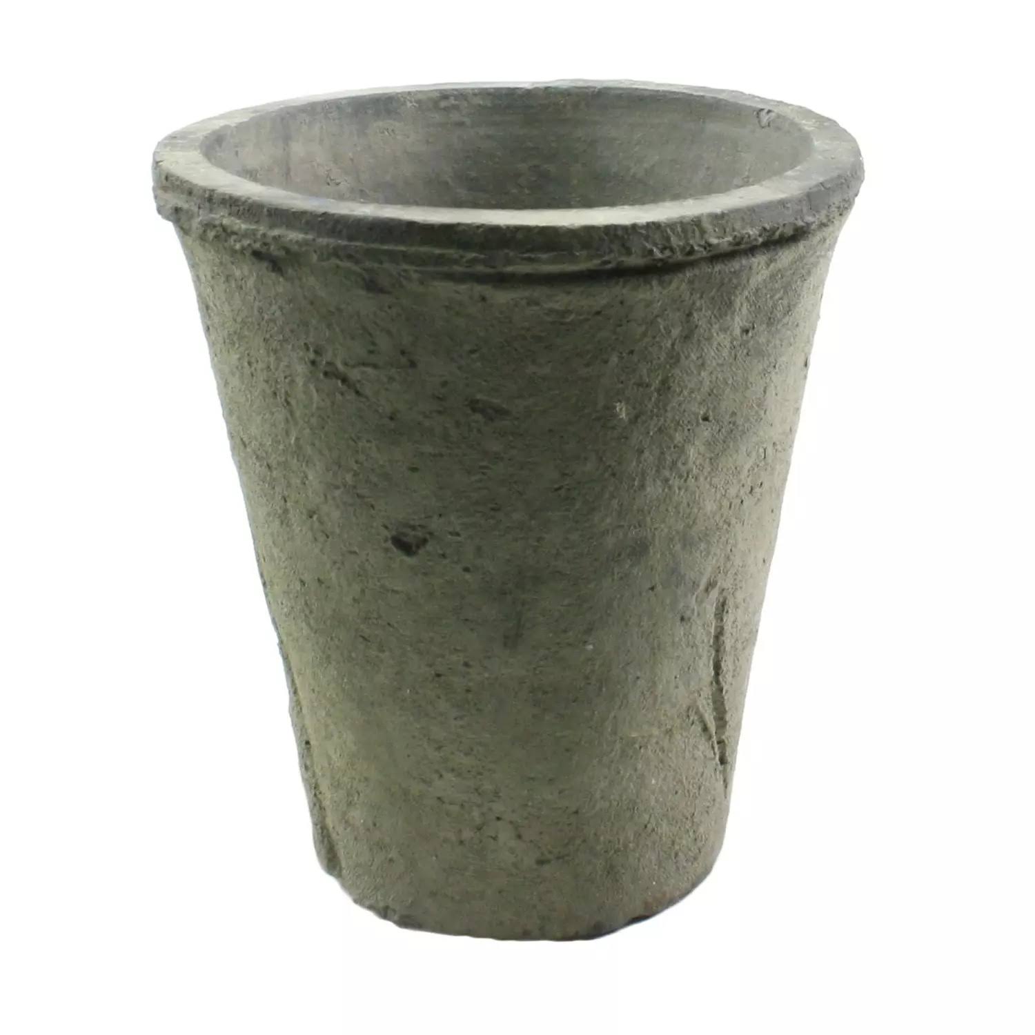HomArt Rustic Terra Cotta Rose Pot, Small - Set of 12 / Moss Grey
