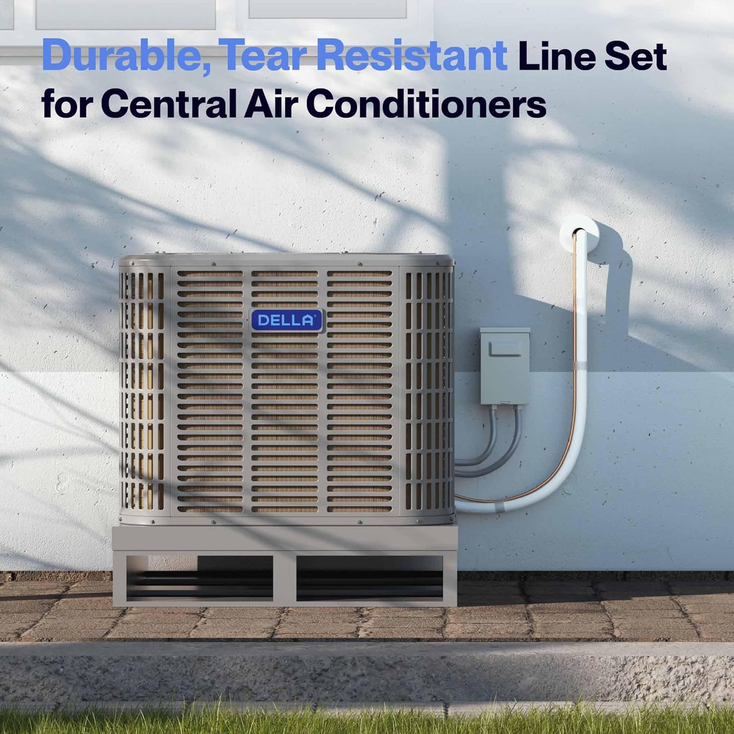Della 50 Ft Length Central Air Conditioner Line Set, 3/8