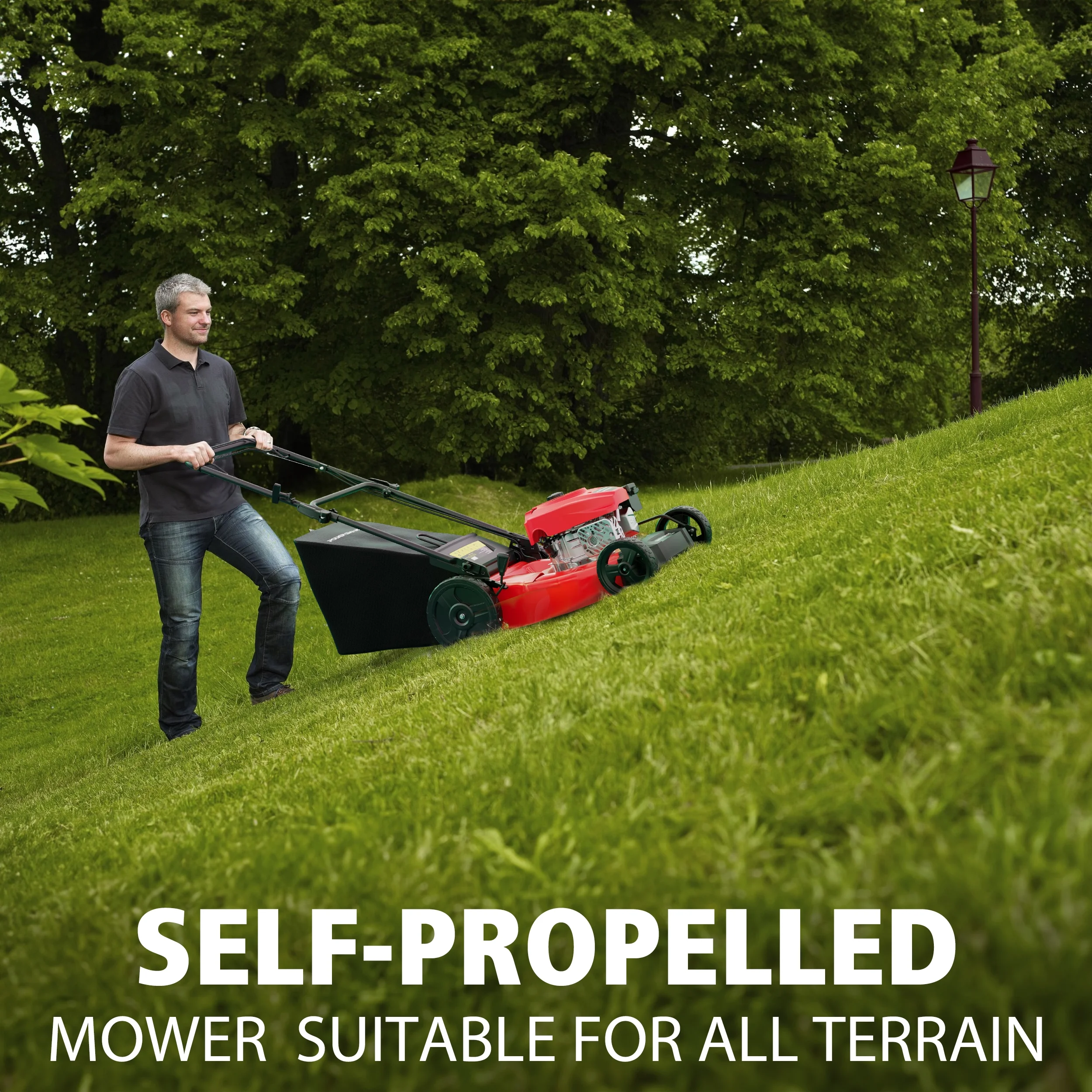 21" 170CC Self-Propelled Gas Lawn Mower, with 10" rear wheels(21 in) - Image 10