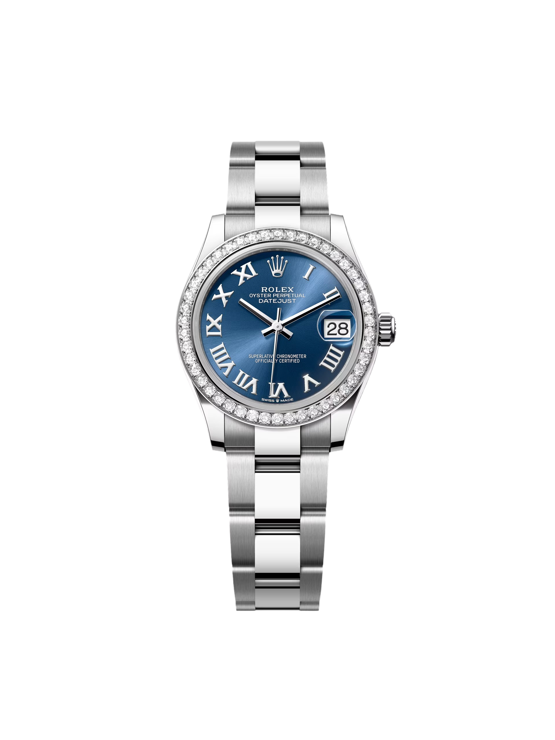 【Super Clone】RLX Datejust m278384RBR-0037/0038 Bright Blue 31mm Dial Oyster Watch