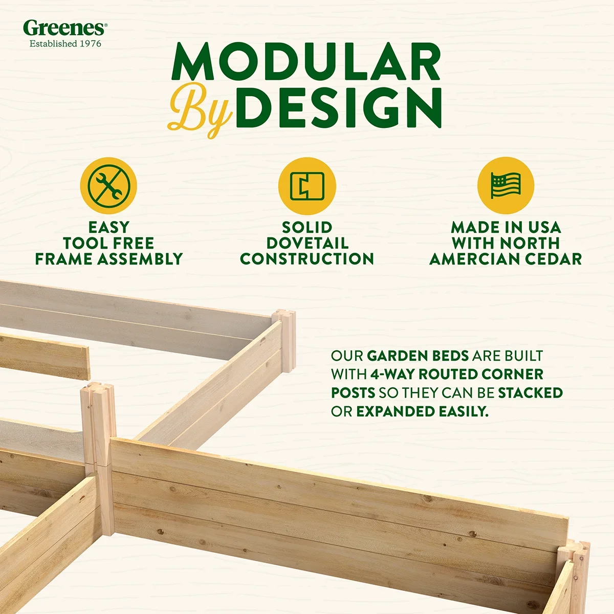 Greenes Fence 2' x 4' x 10.5 Original Cedar Raised Garden Bed