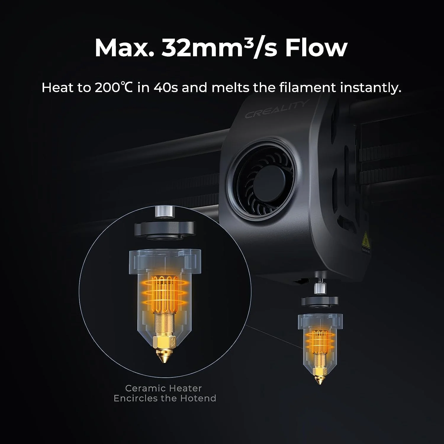 K1 Max 3D Printer with 600mm/s High-Speed Fused Deposition Modeling 3D Printing Smart AI Function 300��C High-Temperature Nozzle Direct Extruder Auto Leveling Printing Size 11.81x11.81x11.81 - Image 2