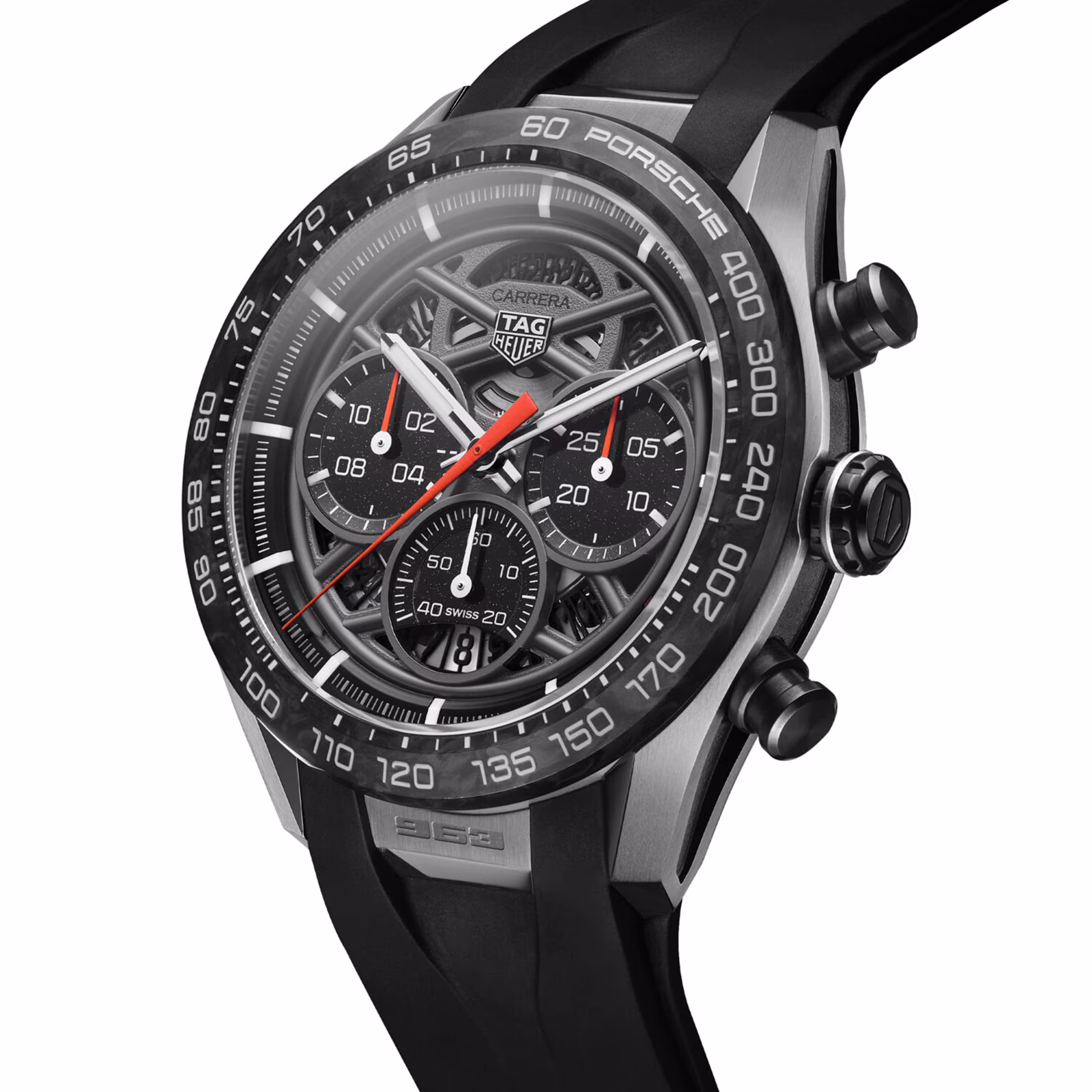 【Super Clone】TAG Heuer Carrera Porsche Limited Edition 44mm Mens Watch Skeleton CBU2010.FT6267