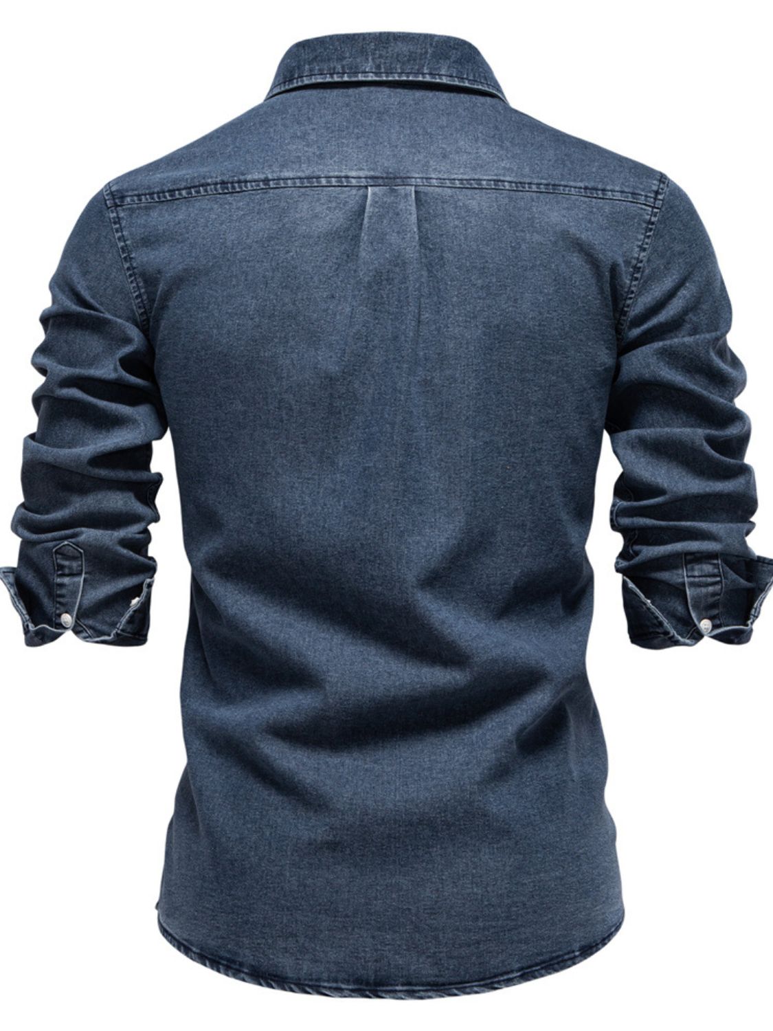Men’s Button Down Collared Neck Denim Shirt