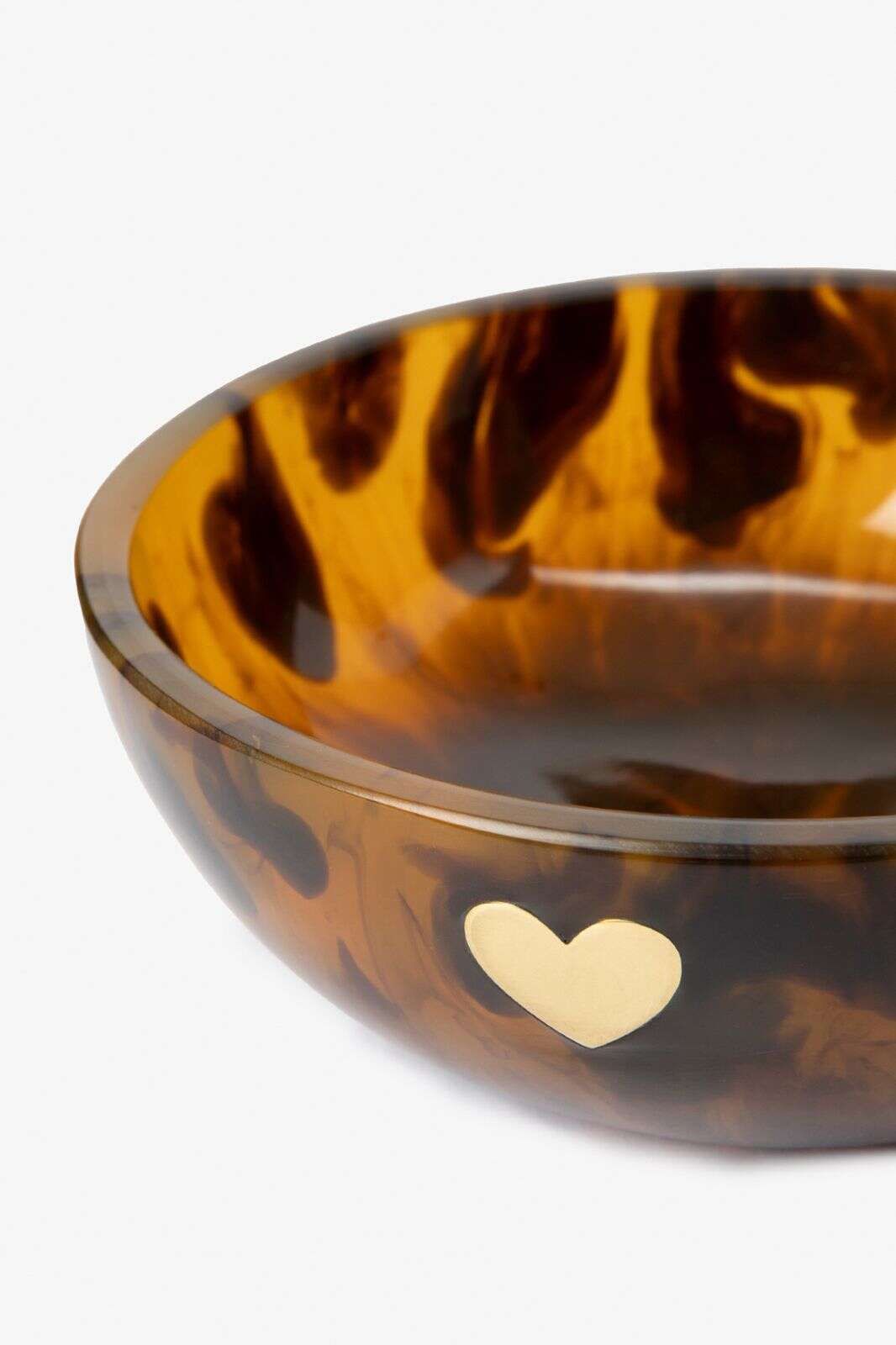 Donkerbruine kom met leopard print