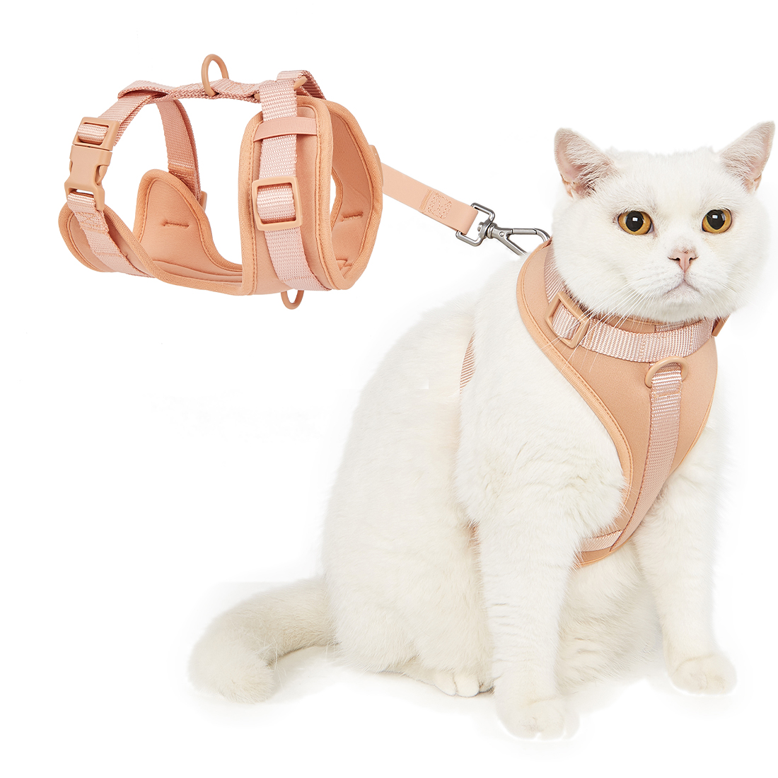 6-Color Adjustable Pet Collar Vest Comfortable Harness for Dogs and Cats with Easy-to-Fit Chest Straps