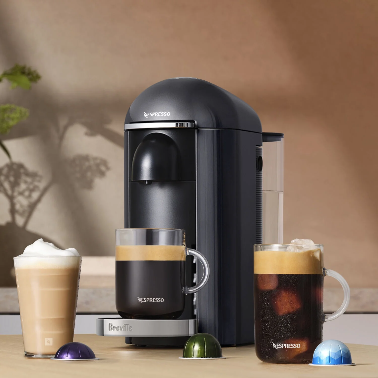 New VertuoPlus Deluxe Coffee and Espresso Single-Serve Machine in Piano Black(Black) - Image 7