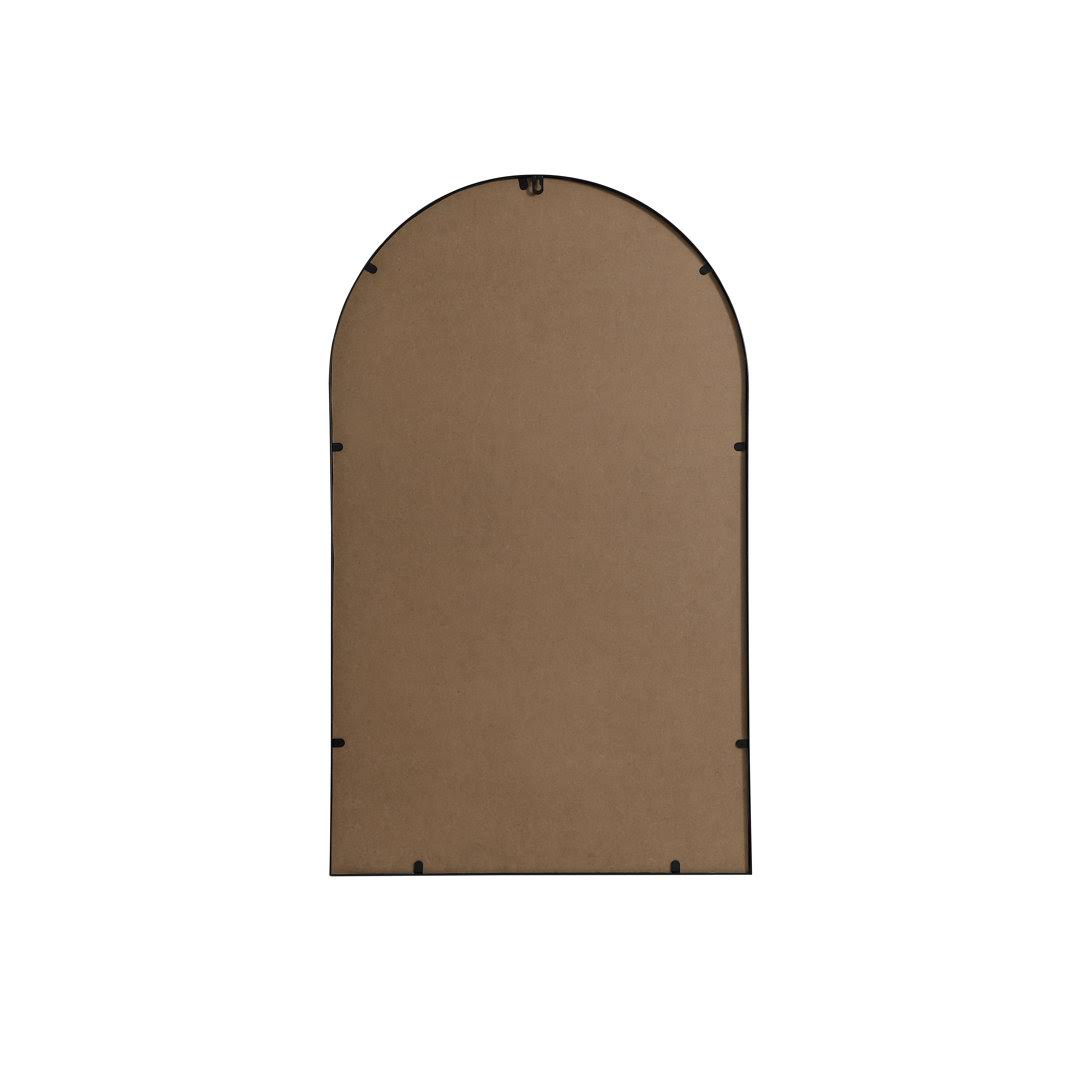 Sabine Arch Metal Wall Mirror Finish: Black, Size: 40