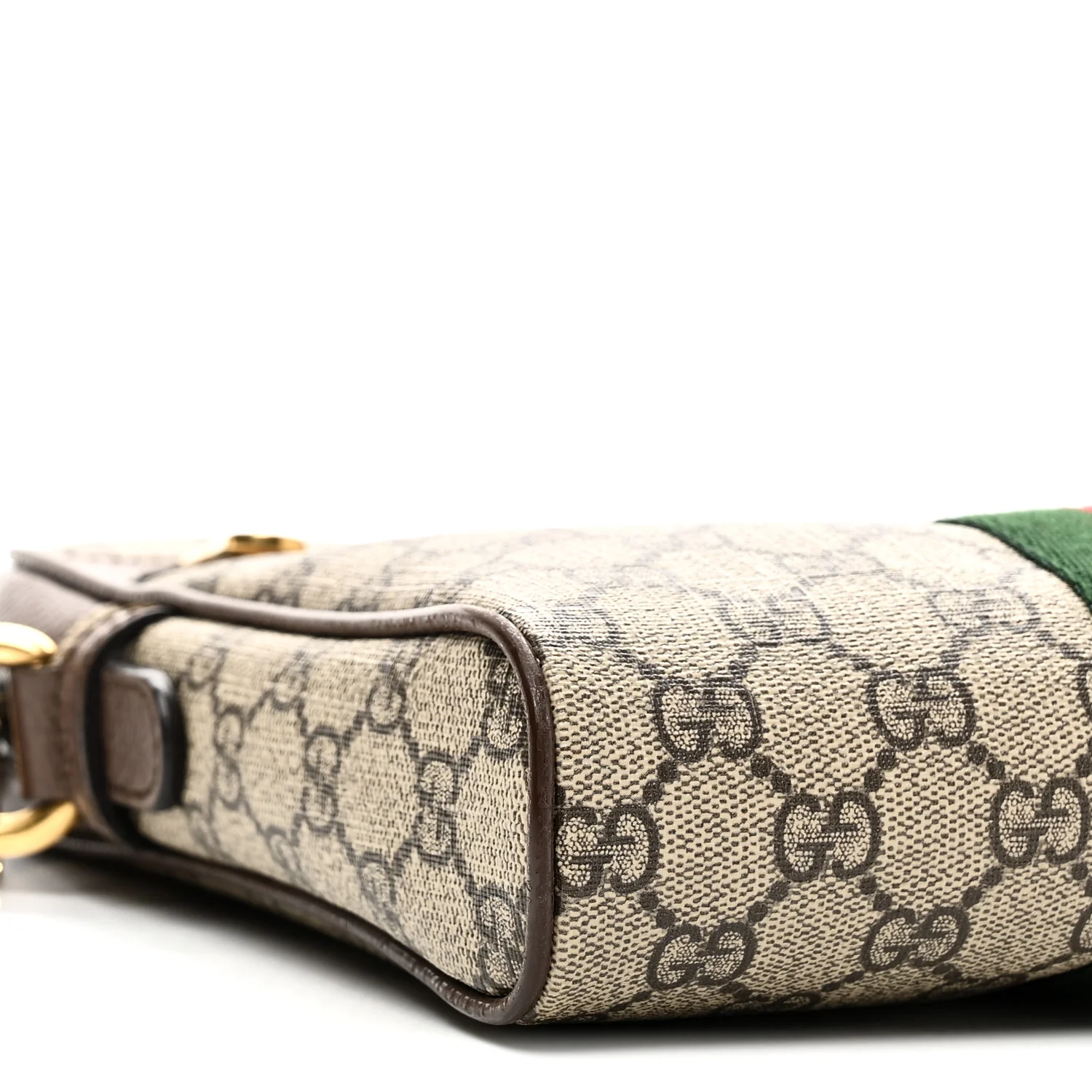 GG Supreme Monogram Web Small Ophidia Messenger Bag Brown