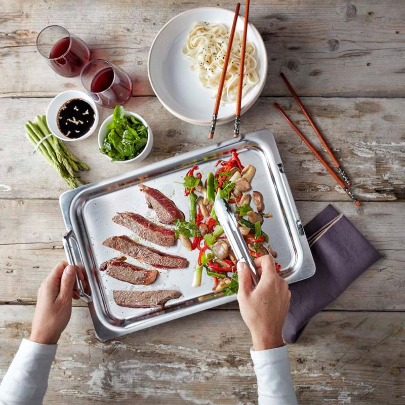 Specialties 5 teppanyaki stekeplate 39x27 cm rustfritt stål