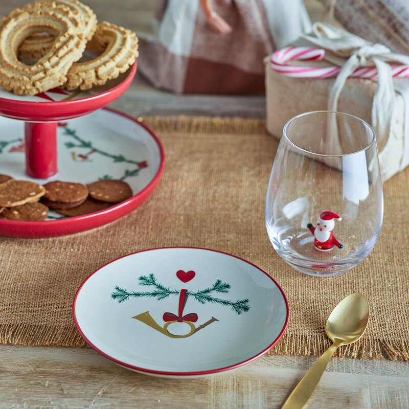 Yule tallerken 16 cm 2 stk julemotiv