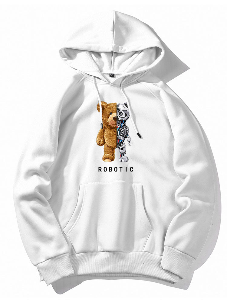 Sweats à capuche graphiques Robot Bear