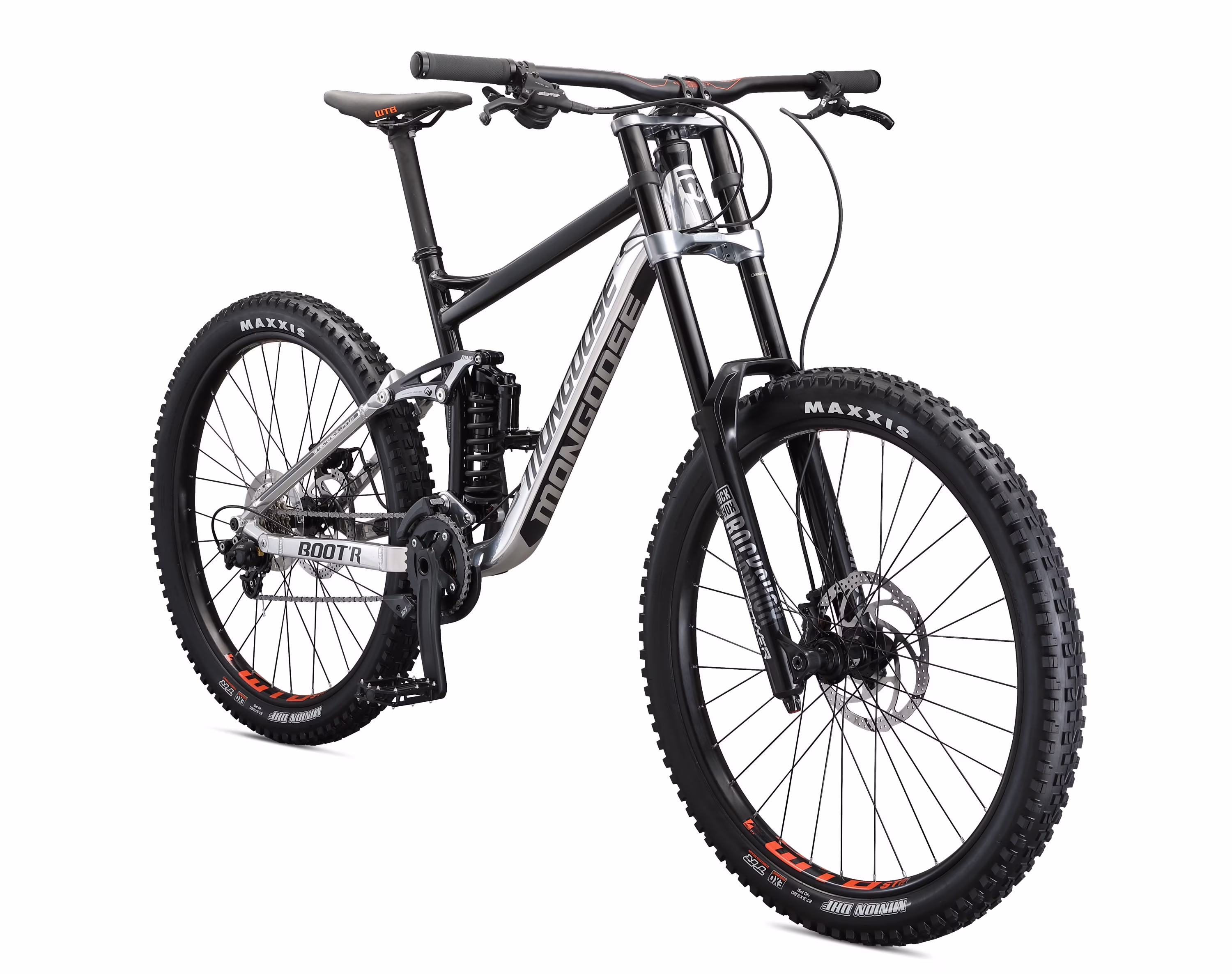 Mongoose Boot'R Adult Unisex 27.5 - In. Medium Full - Suspension Mountain Bike, Black