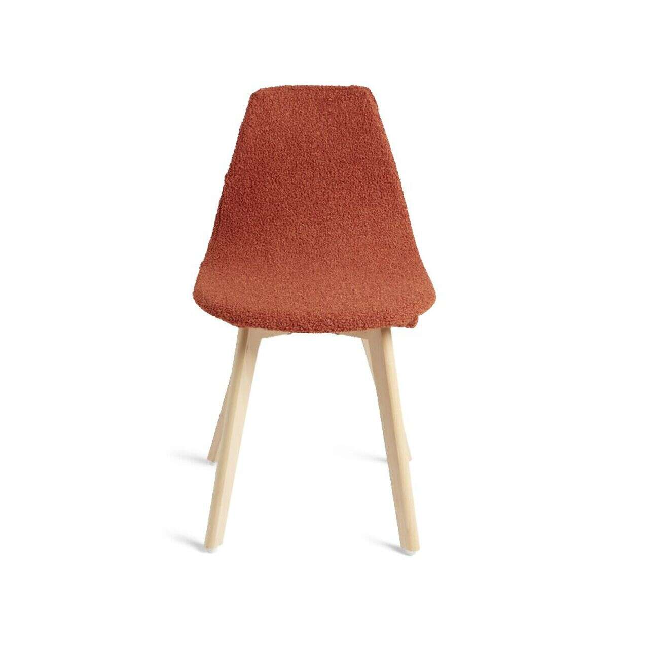 Housse de chaise en tissu bouclette extensible 4 couleurs unies