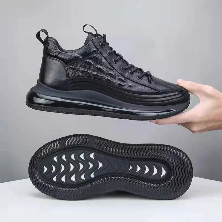 Chaussures Décontractées Homme en Cuir de Vachette avec Coussin d’Air