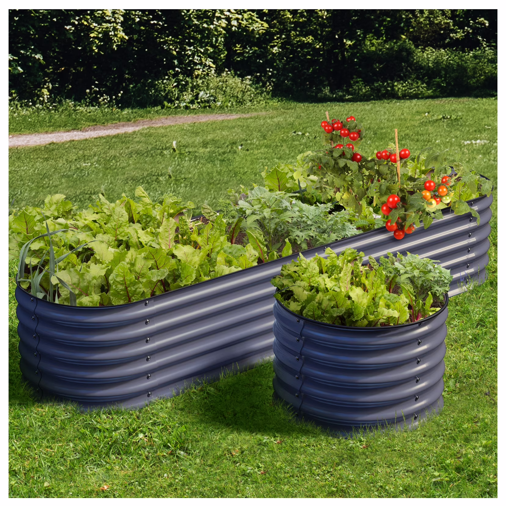 Olle 4-Style Modular Galvanized Raised Garden Beds [Build 1 of 4 Configurations]