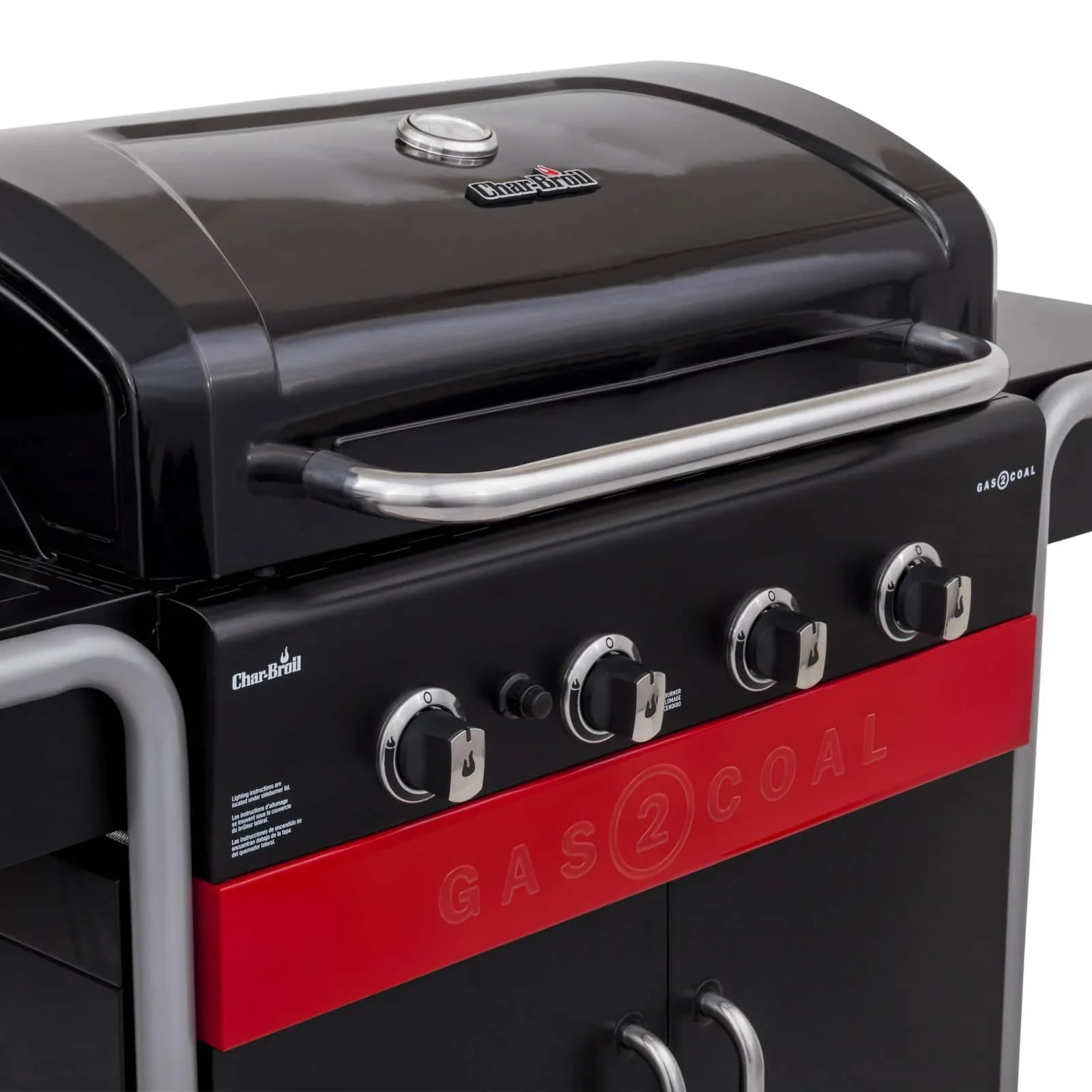 Gas2Coal 4-Burner LP Gas & Charcoal Outdoor Combination Grill