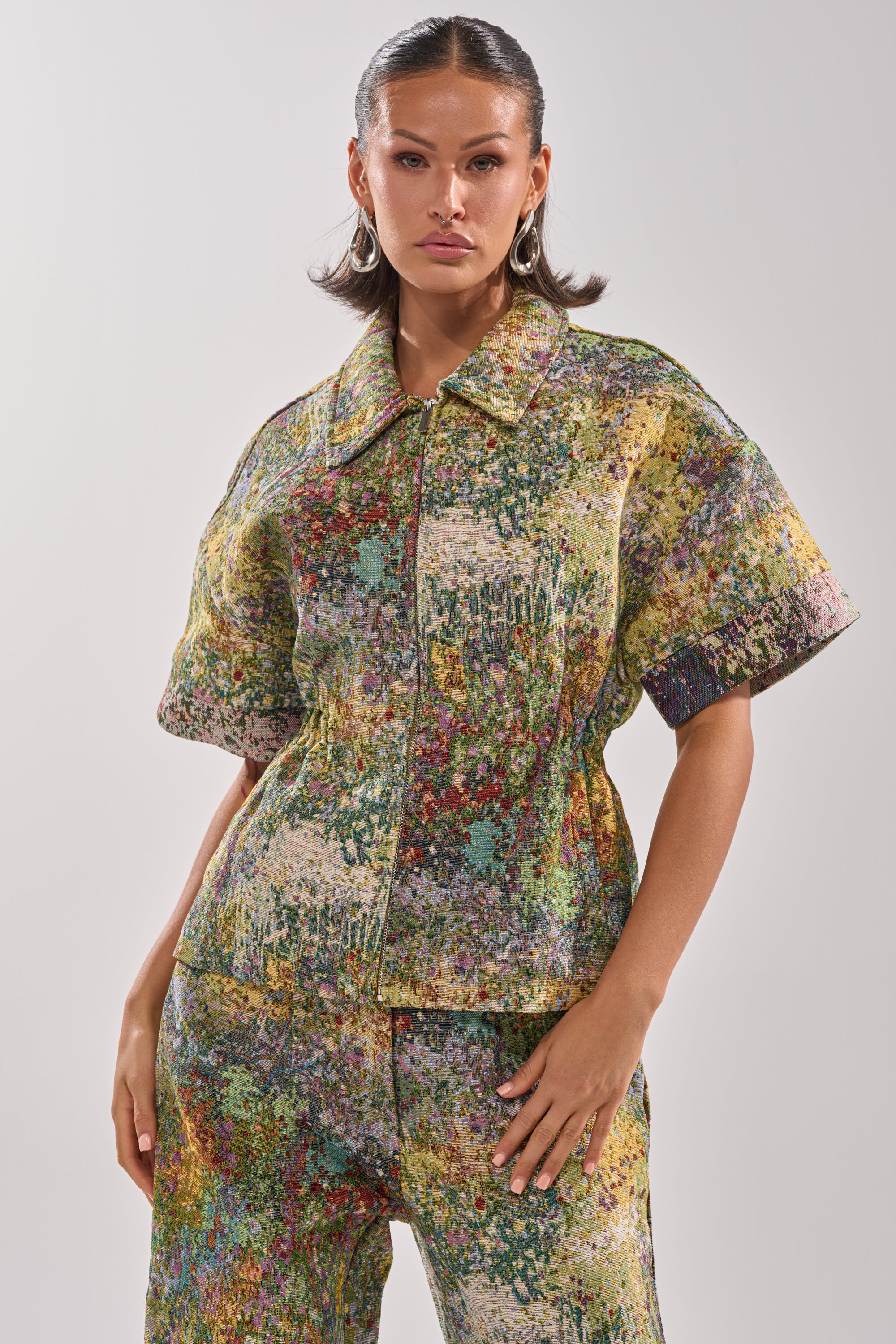 DEEP IN THE SEA BROCADE BLOUSE - Akira Store