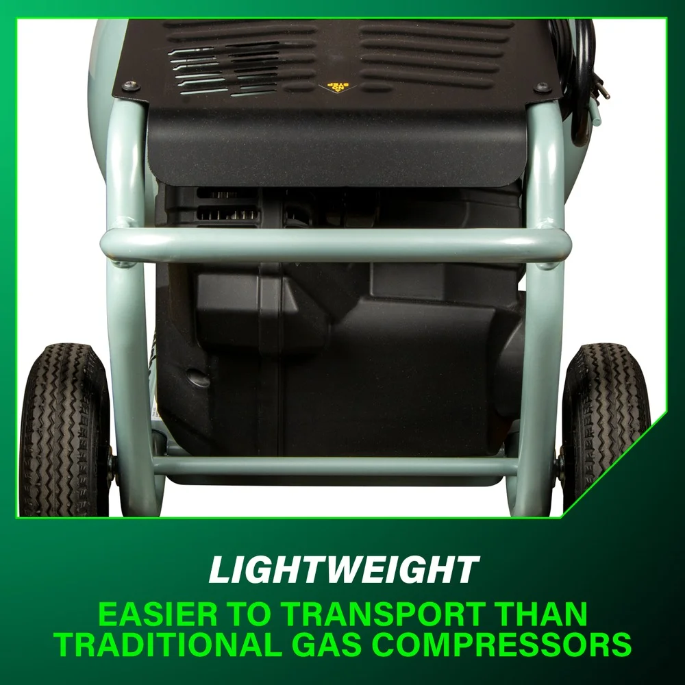 Air Compressor, THE TANK, 8-Gallon Trolley Air Compressor, 225 PSI, Versatile for Use with Framing, Siding, Finish, or Roofing Nailers, Easy Mobility with Rubber Tires, EC1315S - Image 6