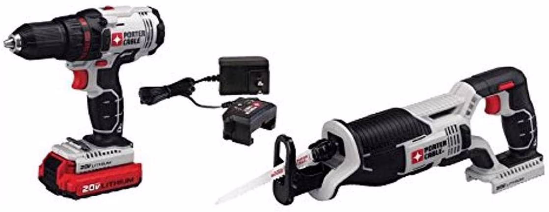 20V MAX Cordless Drill Combo Kit with Reciprocating Saw, 2-Tool PCCK603L2
