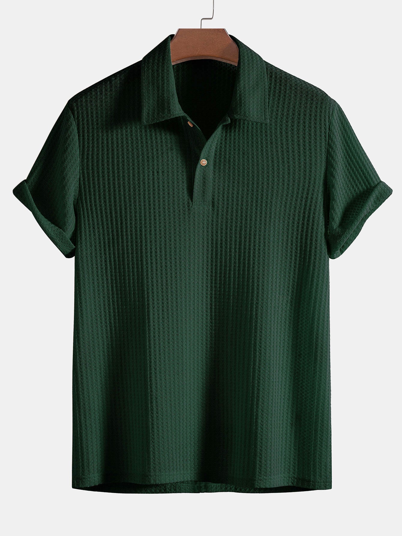 Polo en maille gaufrée