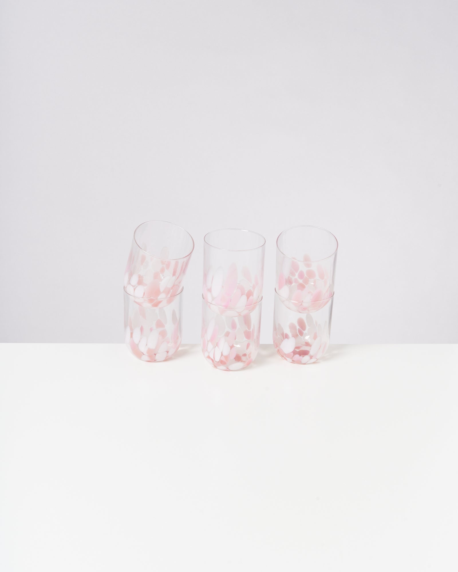 ALEGRIA - LARGE GLASS ROSÉ WHITE SET OF 6
